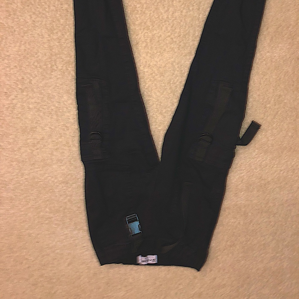 🖤Black Biker jogger track pants with buckle
